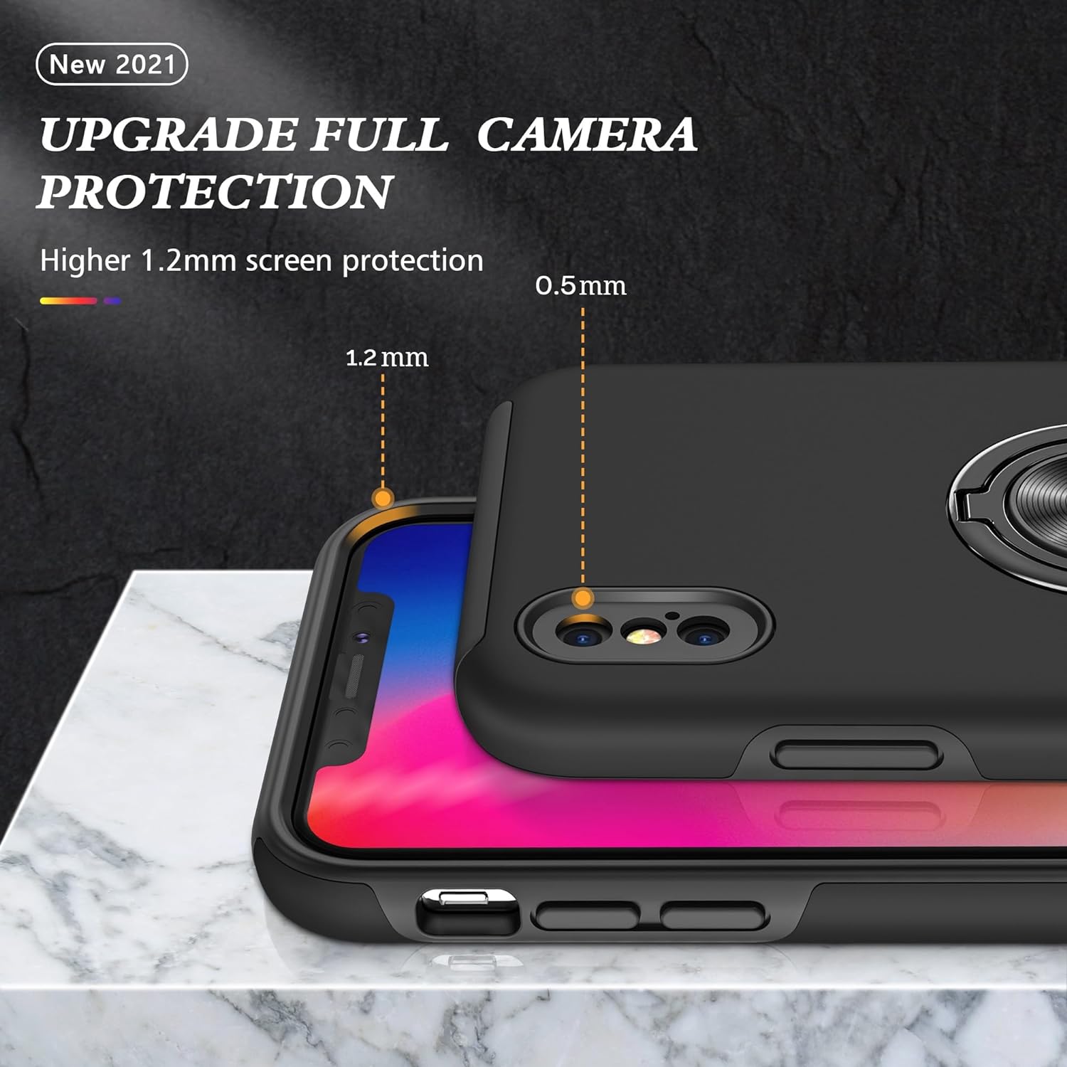Coque hybride magnétique invisible pour iPhone X / XS Coque hybride magnétique invisible pour iPhone X / XS